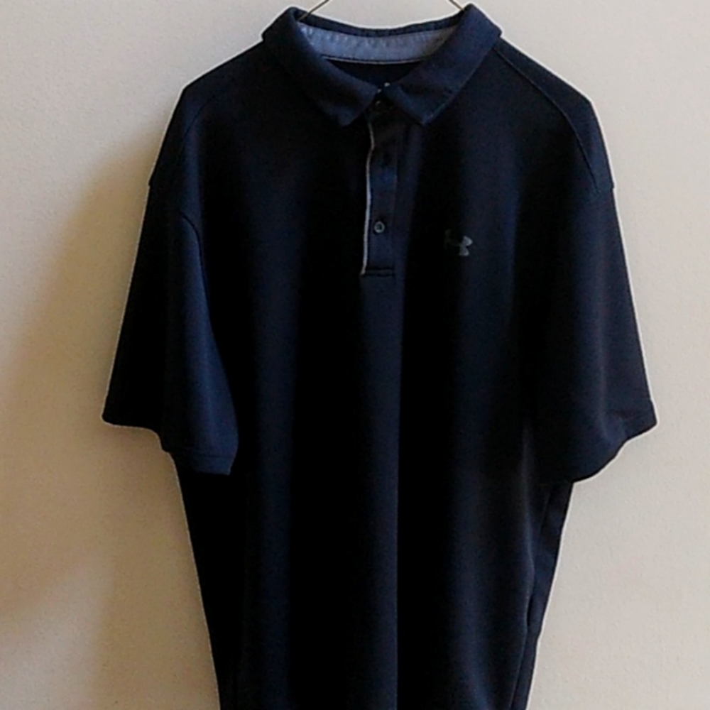 Mens XL Under Armour Black Polo Shirt